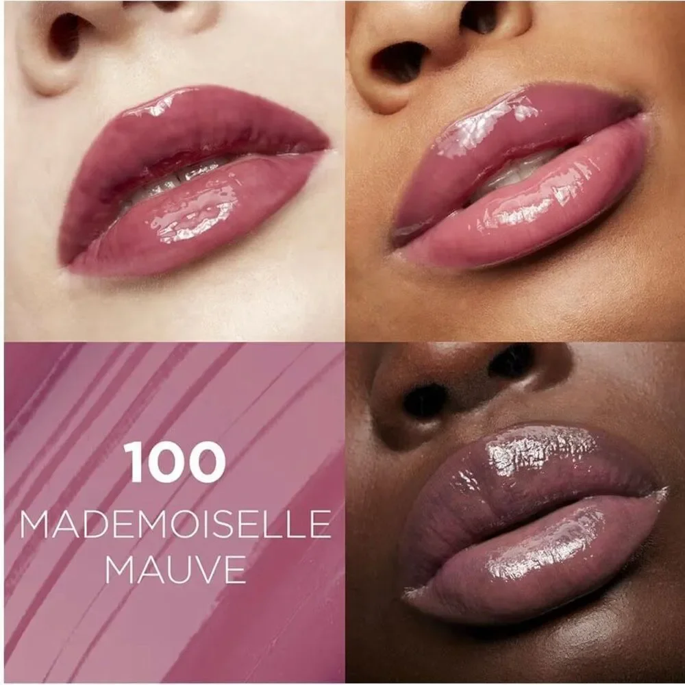 NWT L'Oreal Paris 100 Mademoiselle Mauve Glow Paradise Hydrating Lip Balm Gloss
